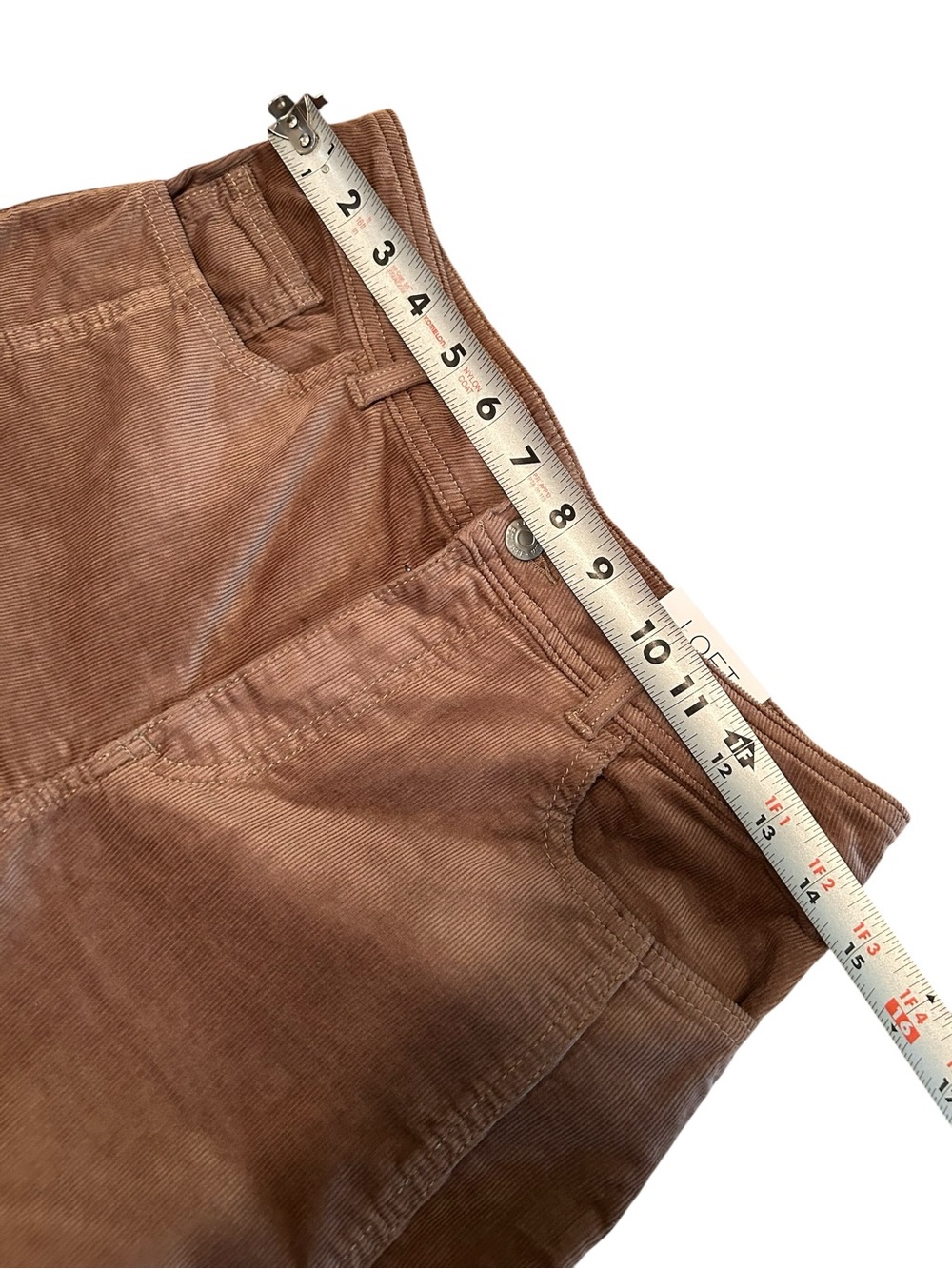LOFT Made & Loved Tan Corduroy High Waist Barrel Jeans - NWT - PoetCore size 25 - Picture 9 of 11